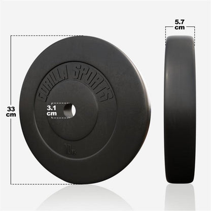 Disco de Pesas de Plástico 1,25 - 15 kg - Gorilla Sports ES