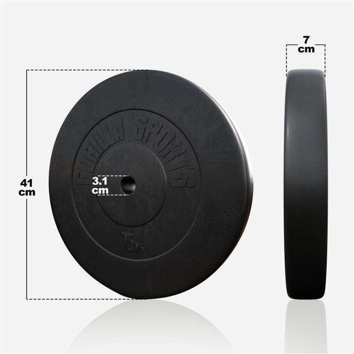 Disco de Pesas de Plástico 1,25 - 15 kg - Gorilla Sports ES