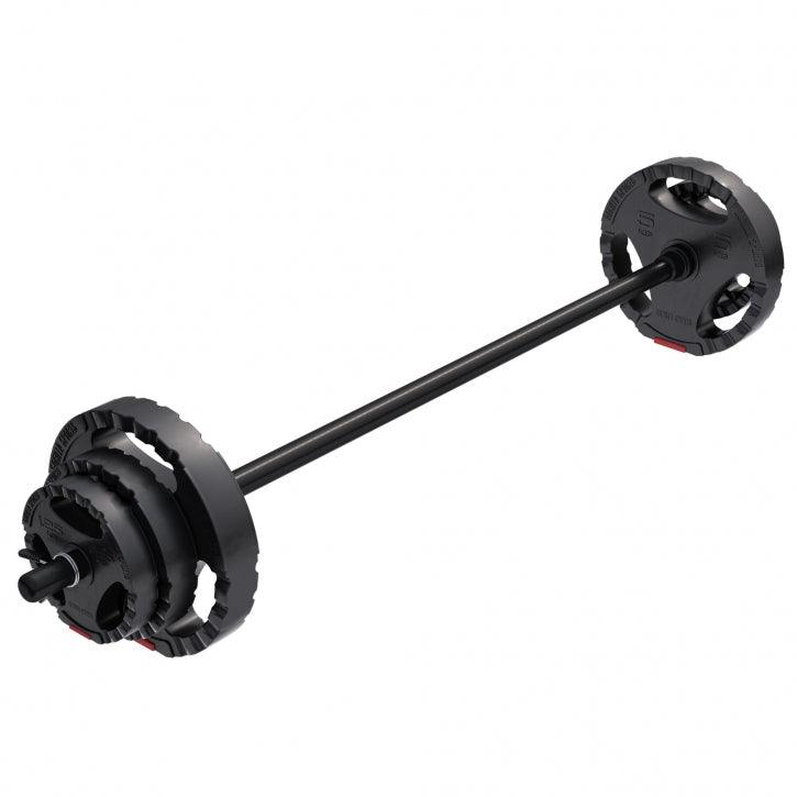 Set de Barra de Aeróbic y Discos de Pesas de Plástico con Triple Agarre - Gorilla Sports ES