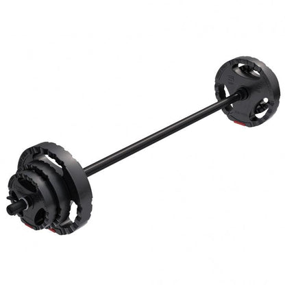 Set de Barra de Aeróbic y Discos de Pesas de Plástico con Triple Agarre - Gorilla Sports ES