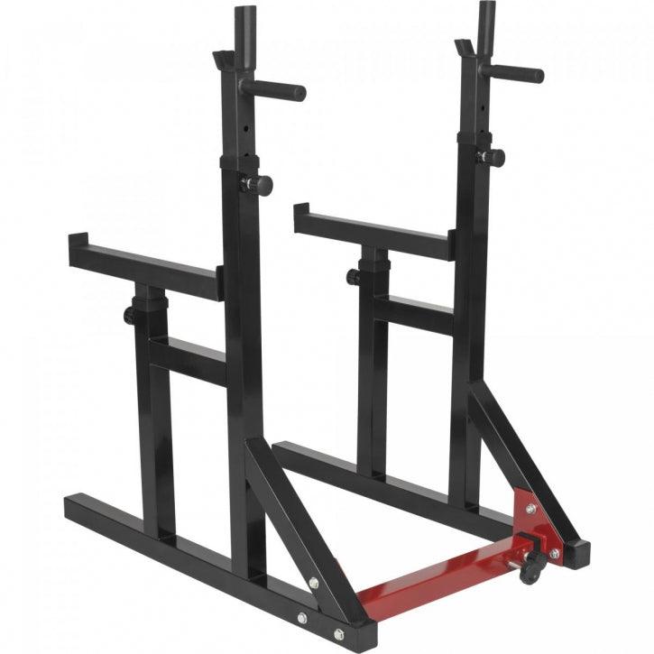 Soporte para Sentadillas + Set de Barra y Discos de Pesas de Pástico - Gorilla Sports ES