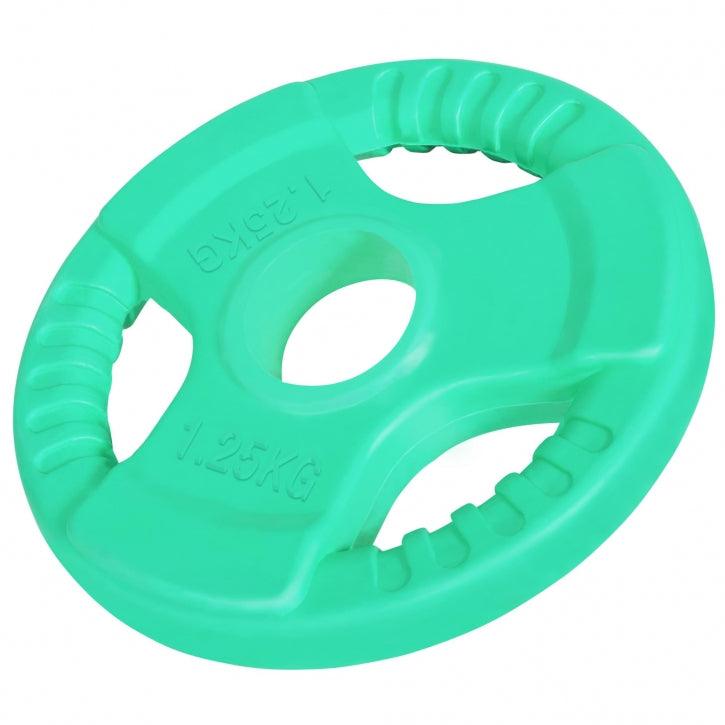 Disco de Pesas Olímpico de Goma con Triple Agarre 1,25 - 25 kg - Gorilla Sports ES
