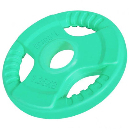 Disco de Pesas Olímpico de Goma con Triple Agarre 1,25 - 25 kg - Gorilla Sports ES
