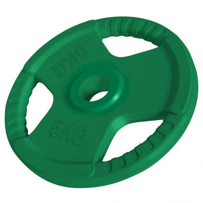 Set de Curl Z y Discos de Pesas Olímpicos de Goma con Triple Agarre - 75 kg - Gorilla Sports ES
