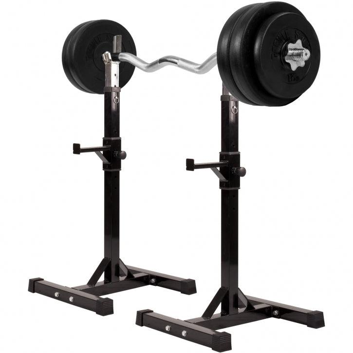 Soporte para Barra y Set de Curl Z con Discos de Pesas de Plástico - Gorilla Sports ES