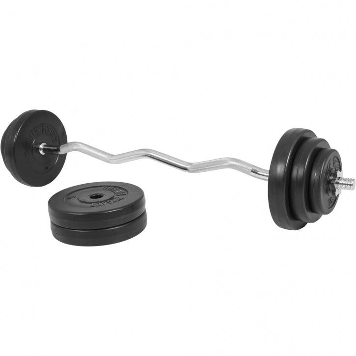 Soporte para Barra y Set de Curl Z con Discos de Pesas de Plástico - Gorilla Sports ES