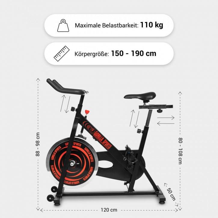 Bicicleta Estática Ciclo Indoor con Pedalier F25x50 - Gorilla Sports ES