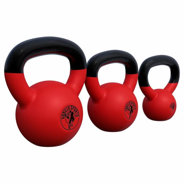 Kettlebell de Hierro Fundido con Revestimiento de Goma 2 - 32 kg - Gorilla Sports ES
