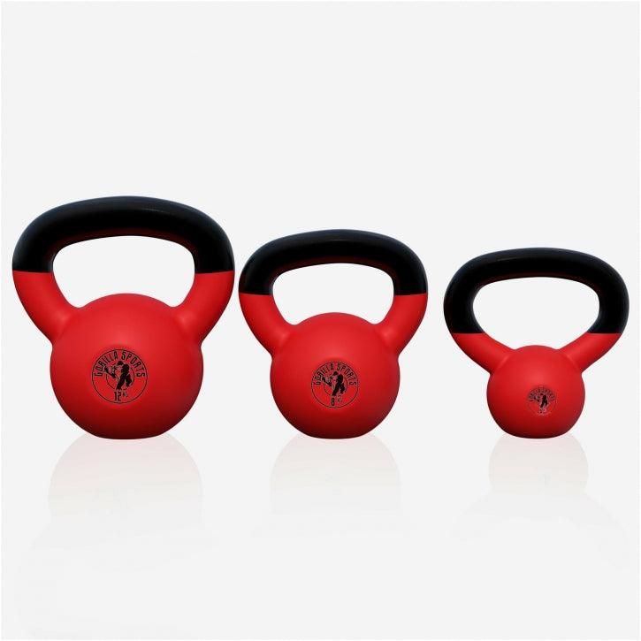 Kettlebell de Hierro Fundido con Revestimiento de Goma 2 - 32 kg - Gorilla Sports ES