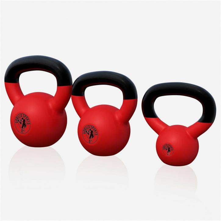 Kettlebell de Hierro Fundido con Revestimiento de Goma 2 - 32 kg - Gorilla Sports ES