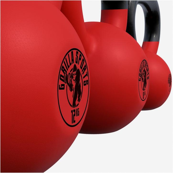 Kettlebell de Hierro Fundido con Revestimiento de Goma 2 - 32 kg - Gorilla Sports ES