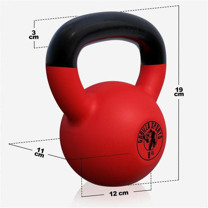 Kettlebell de Hierro Fundido con Revestimiento de Goma 2 - 32 kg - Gorilla Sports ES