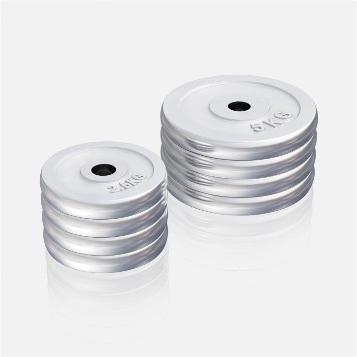 Disco de Pesas de Hierro Fundido Cromado 0,5 - 30 kg - Gorilla Sports ES