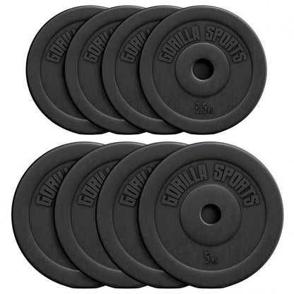 Disco de Pesas de Plástico 1,25 - 15 kg - Gorilla Sports ES