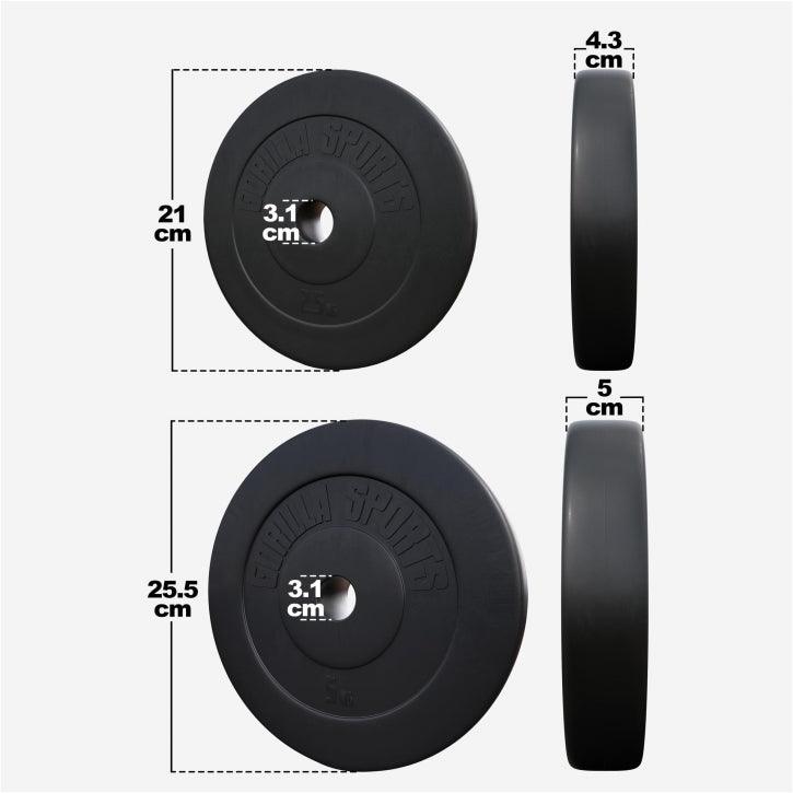 Disco de Pesas de Plástico 1,25 - 15 kg - Gorilla Sports ES
