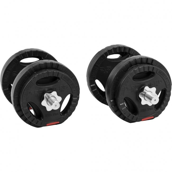 Set de Mancuernas y Discos de Pesas de Plástico con Triple Agarre - Gorilla Sports ES