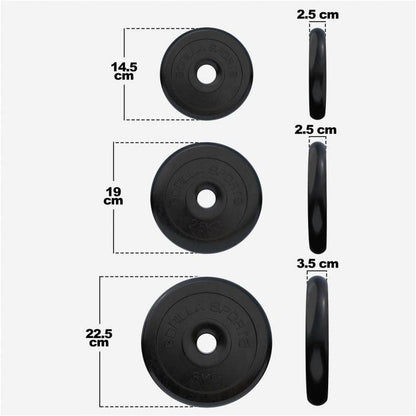 Disco de Pesas de Goma 1 - 25 kg - Gorilla Sports ES