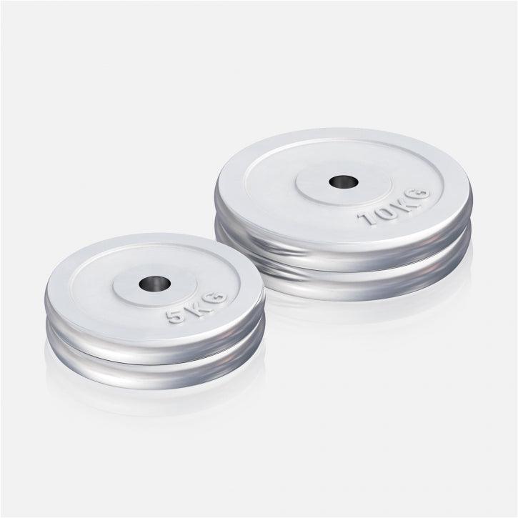 Disco de Pesas de Hierro Fundido Cromado 0,5 - 30 kg - Gorilla Sports ES