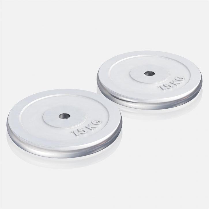 Disco de Pesas de Hierro Fundido Cromado 0,5 - 30 kg - Gorilla Sports ES