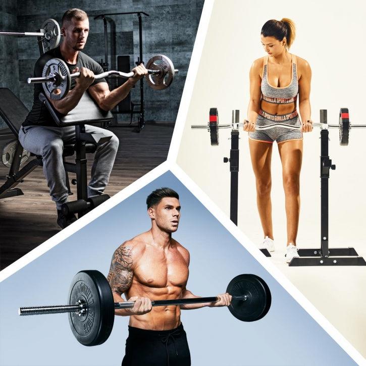 Set de Barra de Pesas + Barra de Curl Z - Gorilla Sports ES