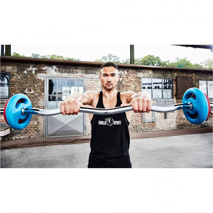 Set de Barra de Pesas + Mancuernas + Barra de Curl Z - Gorilla Sports ES