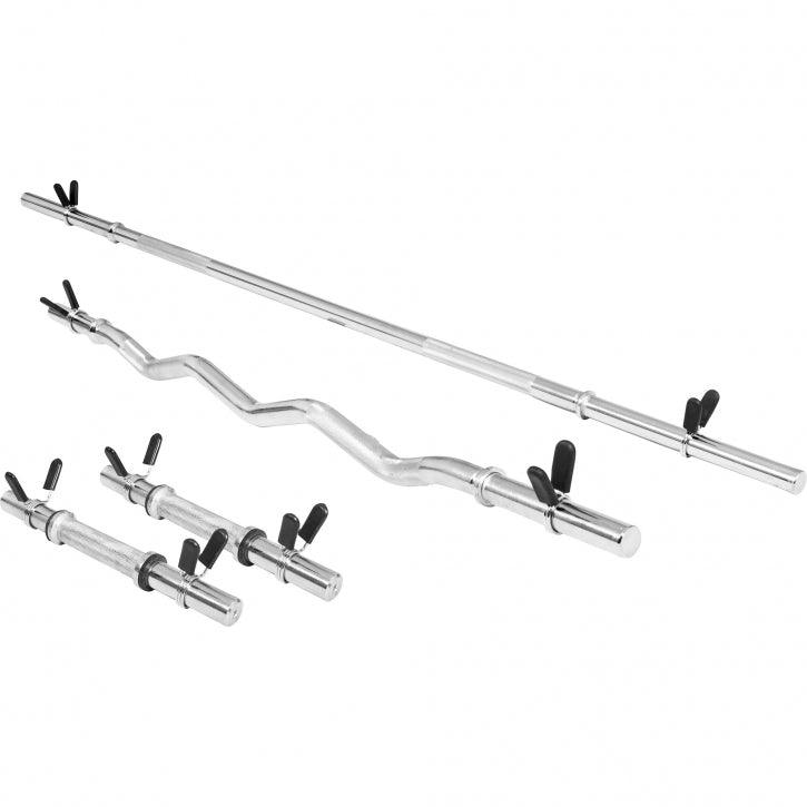 Set de Barra de Pesas + Mancuernas + Barra de Curl Z - Gorilla Sports ES