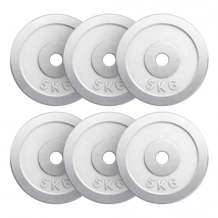 Disco de Pesas de Hierro Fundido Cromado 0,5 - 30 kg - Gorilla Sports ES