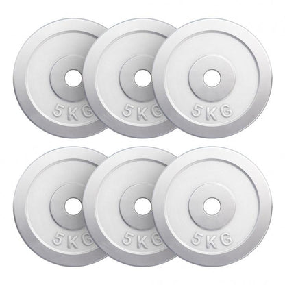 Disco de Pesas de Hierro Fundido Cromado 0,5 - 30 kg - Gorilla Sports ES