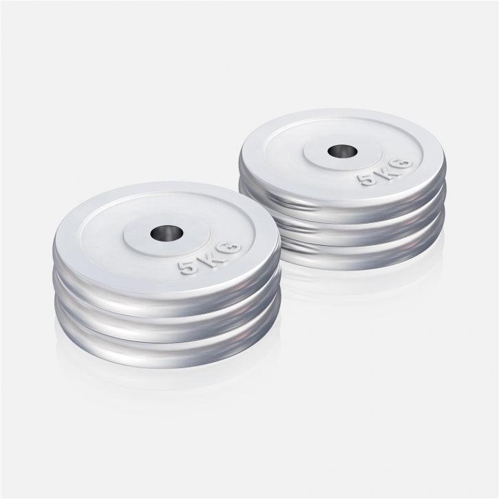 Disco de Pesas de Hierro Fundido Cromado 0,5 - 30 kg - Gorilla Sports ES