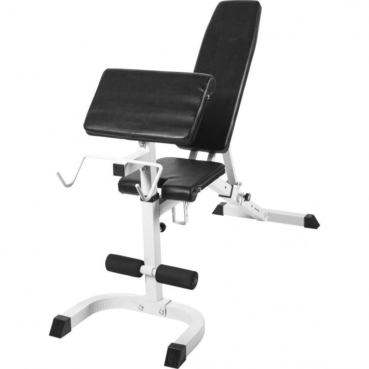 Banco de Musculación con Curl Predicador Ajustable - Gorilla Sports ES