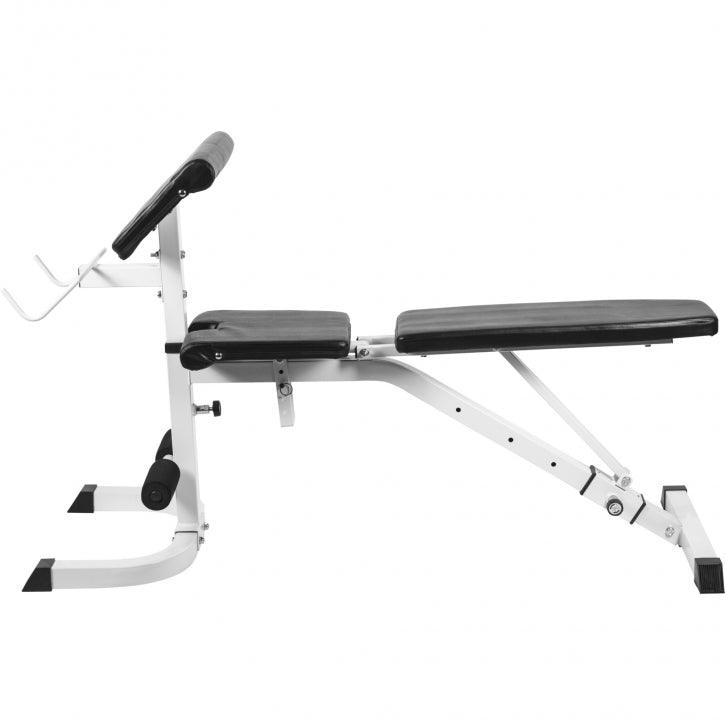 Banco de Musculación con Curl Predicador Ajustable - Gorilla Sports ES