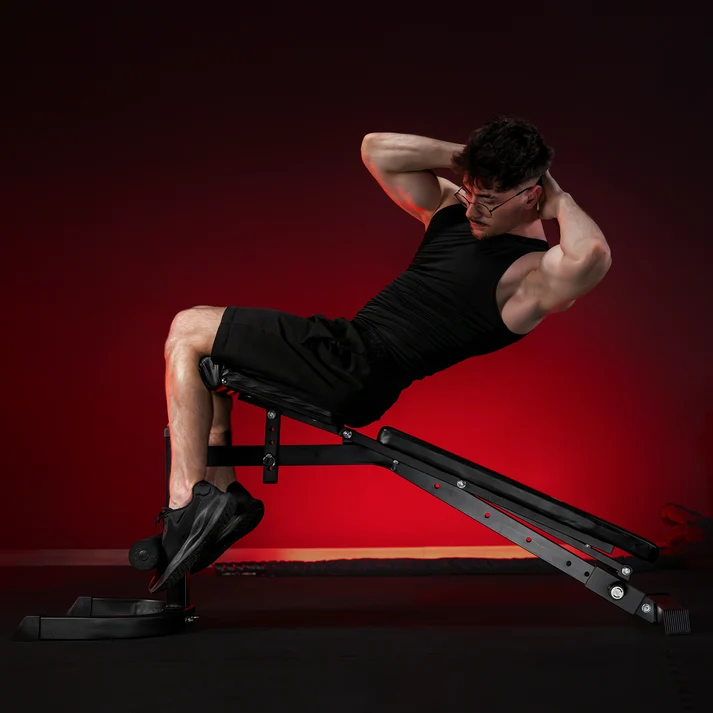 Banco de Musculación con Curl Predicador Ajustable