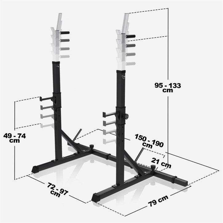 Soporte de Barra Ajustable para Sentadillas - Gorilla Sports ES