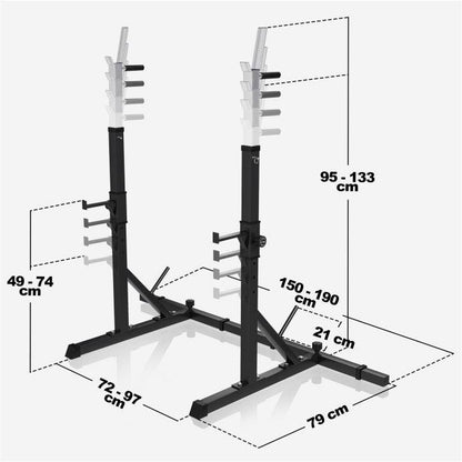 Soporte de Barra Ajustable para Sentadillas - Gorilla Sports ES