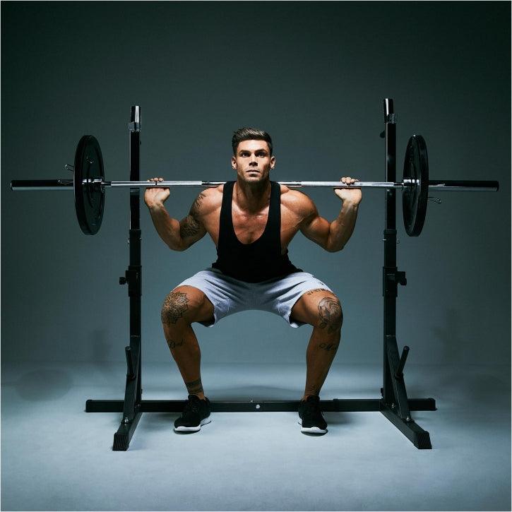 Soporte de Barra Ajustable para Sentadillas - Gorilla Sports ES