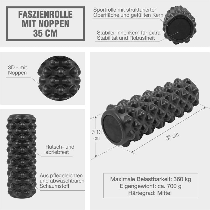 Rodillo de Masaje de Espuma con Protuberancias - Gorilla Sports ES