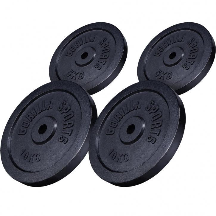 Disco de Pesas de Hierro Fundido 0,5 - 30 kg - Gorilla Sports ES