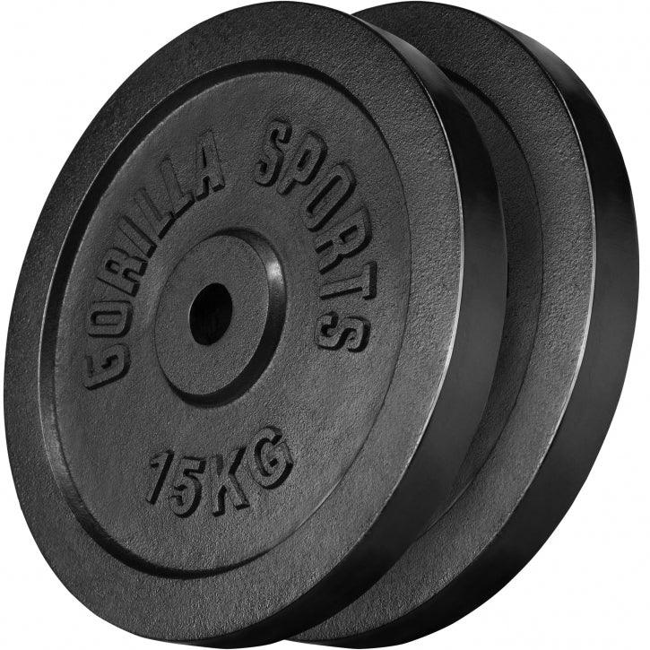 Disco de Pesas de Hierro Fundido 0,5 - 30 kg - Gorilla Sports ES