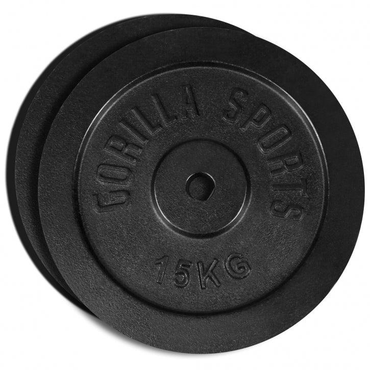 Disco de Pesas de Hierro Fundido 0,5 - 30 kg - Gorilla Sports ES