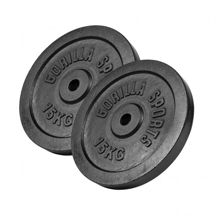Disco de Pesas de Hierro Fundido 0,5 - 30 kg - Gorilla Sports ES