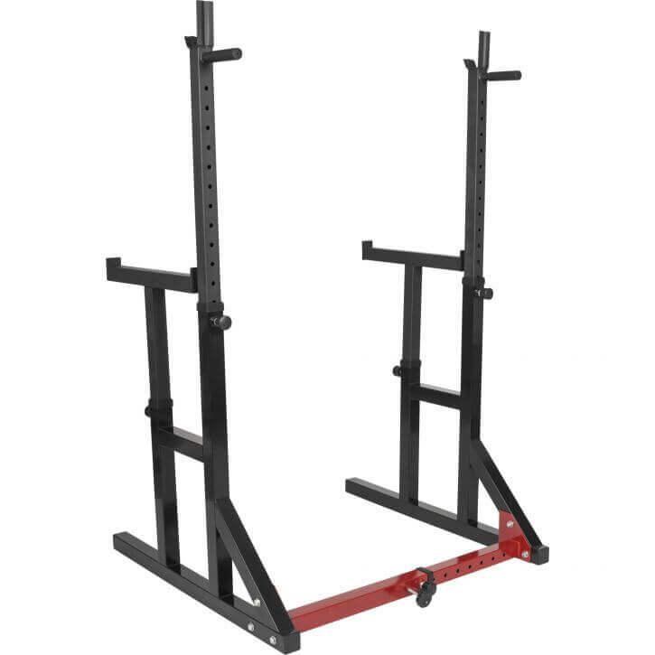 Soporte para Sentadillas + Set de Barra y Discos de Pesas de Pástico 30 - 50 mm - Gorilla Sports ES