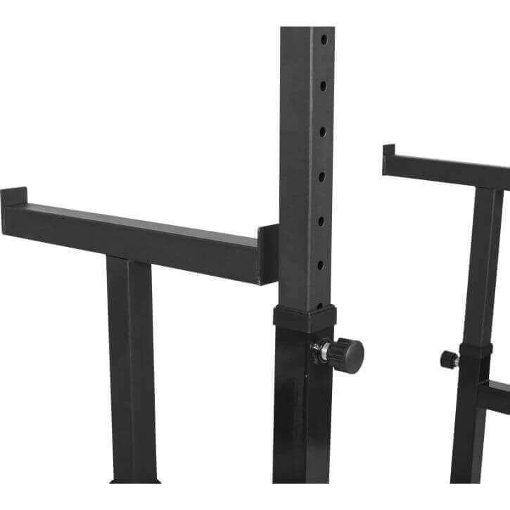 Soporte para Sentadillas + Set de Barra y Discos de Pesas de Pástico 30 - 50 mm - Gorilla Sports ES