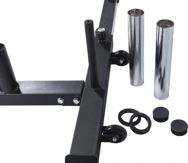 Soporte para Sentadillas + Set de Discos de Pesas Bumper Olímpicos - 140 kg - Gorilla Sports ES