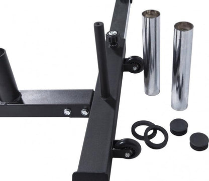 Soporte para Sentadillas + Set de Discos de Pesas Bumper Olímpicos - 140 kg - Gorilla Sports ES