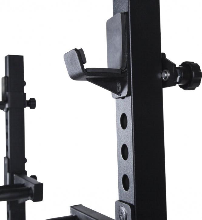 Soporte para Sentadillas + Set de Discos de Pesas Bumper Olímpicos - 140 kg - Gorilla Sports ES