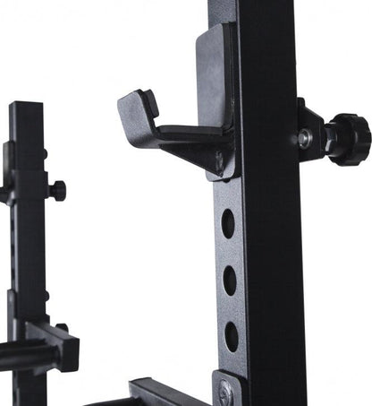 Soporte para Sentadillas + Set de Discos de Pesas Bumper Olímpicos - 140 kg - Gorilla Sports ES