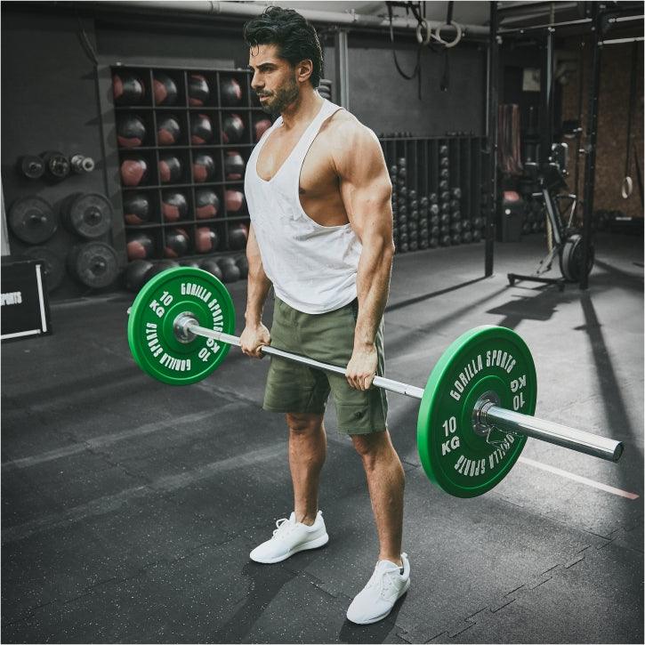 Disco de Pesas Olímpico con Revesitmiento de Goma 5 - 25 kg - Gorilla Sports ES