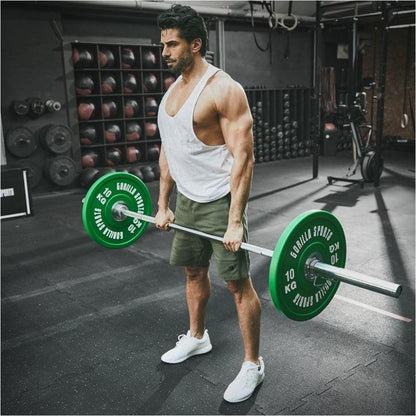 Disco de Pesas Olímpico con Revesitmiento de Goma 5 - 25 kg - Gorilla Sports ES