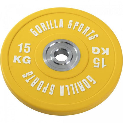 Set de Barra y Discos de Pesas Bumper Olímpicos - 140 kg - Gorilla Sports ES