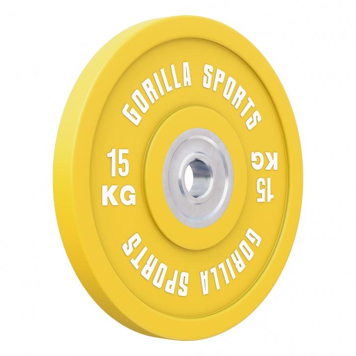 Disco de Pesas Olímpico con Revesitmiento de Goma 5 - 25 kg - Gorilla Sports ES